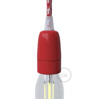 Porseleinen Fitting E14 Rood