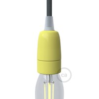 Porcelain Lamp Holder E14 Yellow