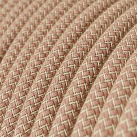 Strijkijzersnoer Oud roze (zigzag) - linnen / katoen | meter