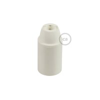 E14 lamp holder in thermoplastic material white