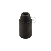 E14 lamp holder in thermoplastic material black