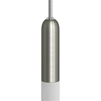 E14 fitting in metaal met verborgen trekontlasting geborsteld titanium