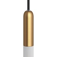 E14 fitting in metaal met verborgen trekontlasting geborsteld bronzen