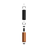 Double metal spotlight E14 Black - Brushed Copper