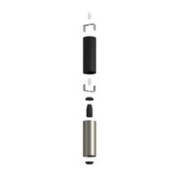 Double metal spotlight E14 black &amp; brushed titanium