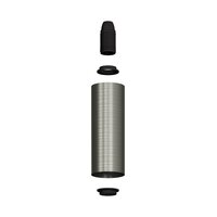 Metal spotlight E14 brushed titanium