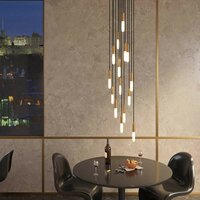 Hanglamp met 15 pendels en lichtbronnen messing &ndash; Made in Italy