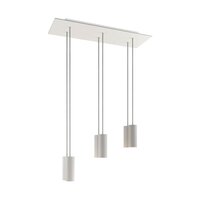 Hanglamp met 6 pendels en metalen kap Dibond Bianco Opaco