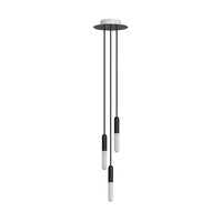 Hanglamp met 3 pendels en lichtbronnen zwart met lamp &ndash; Made in Italy
