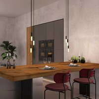 Hanglamp met 3 pendels en lichtbronnen zwart met lamp &ndash; Made in Italy
