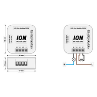 ION INDUSTRIES Touch TRIAC LED Dimmer | 0.3-200W | Phasenabschnitt