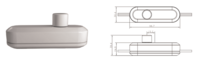 LED Inline Dimmer | 0&ndash;50W | White | Trailing Edge (RC)