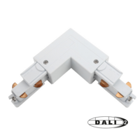 DALI 3-fase rail L-connector binnenhoek | Wit