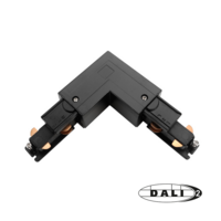 DALI 3-fase rail L-connector binnenhoek | Zwart