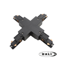 DALI 3-fase rail | X-vorm connector | Zwart | EURTRAC maat