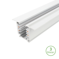 Inbouw 3-fase verlichtingsrail 300cm wit