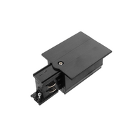 Inbouw voedingsconnector links zwart voor 3-fase railsysteem