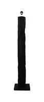 Vloerlamp Rond 145cm &ndash; Zwart Teak