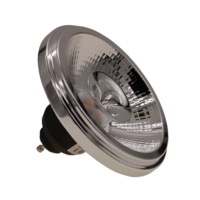 LED AR111 GU10 Spot | Zwart | 12W | 2700K | 24&deg;