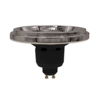 LED AR111 GU10 Spot | Zwart | 12W | 2700K | 24&deg;