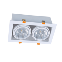 AR111 Inbouwarmatuur | 2x GU10 Fitting | Wit