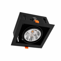 AR111 Inbouwarmatuur | 1x GU10 Fitting | Zwart
