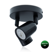 Plafondarmatuur Locaste | 2x GU10 | Zwart