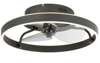 Plafondventilator zwart incl. LED met afstandsbediening