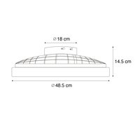 Plafondventilator wit incl. LED met afstandsbediening - ECO