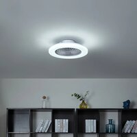 Plafondventilator wit incl. LED met afstandsbediening - ECO