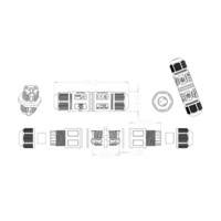 Waterdichte 3-polige kabelconnector | IP68 | Voor kabels 4&ndash;11 mm