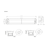 Noodverlichting inbouwspot zwart 3W