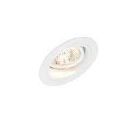 Mat witte ronde inbouwspot richtbaar 12 cm