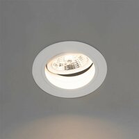 Mat witte ronde inbouwspot richtbaar 12 cm