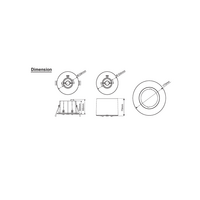 LED opbouw noodverlichting zwart 3W