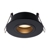 GU10 inbouwarmatuur | Zaagmaat &Oslash;68 mm | Zwart | Waterdicht (IP65) | Kantelbaar