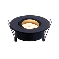 GU10 inbouwarmatuur | Zaagmaat &Oslash;68 mm | Zwart | Waterdicht (IP65) | Kantelbaar