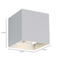 LED wandlamp Cube | 2&times;3W | Wit | 3000K | Dimbaar | IP65