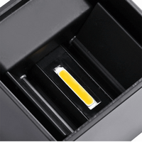 LED Wandleuchte Cube | 6W | Schwarz | 3000K | Mit Sensor | IP65