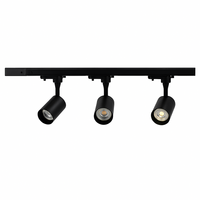 Modern 1-fase railsysteem zwart | 1m rail inclusief 4 spots GU10