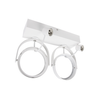 LED AR111 GU10 opbouwarmatuur | wit | 2x GU10 fitting | richtbaar