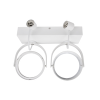 LED AR111 GU10 opbouwarmatuur | wit | 2x GU10 fitting | richtbaar