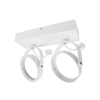 LED AR111 GU10 opbouwarmatuur | wit | 2x GU10 fitting | richtbaar