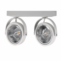 LED AR111 GU10 opbouwarmatuur | wit | 2x GU10 fitting | richtbaar