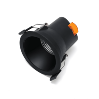 LED inbouwspot 6W zwart dimbaar | 435lm | 3000K warm wit IP44
