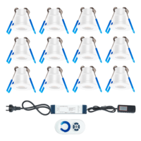 LED veranda inbouwspot set 12&times;3W wit | 2160lm | 2700K warm wit IP65