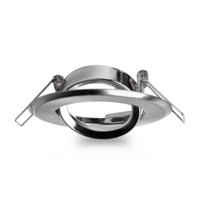 GU10 inbouwarmatuur zilver kantelbaar | Voor 50mm LED spots | IP22