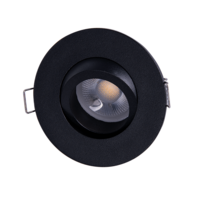 GU10/MR16 inbouwspot zwart kantelbaar | Voor 50mm LED spots | IP65