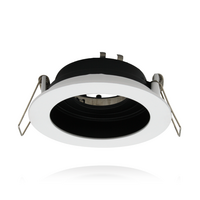GU10 inbouwspot zwart/wit kantelbaar | Voor 50mm LED spots