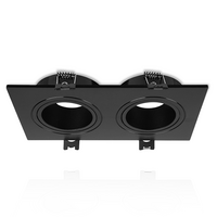 GU10 dubbele armatuur zwart | Voor GU10/MR16 LED spots | IP22